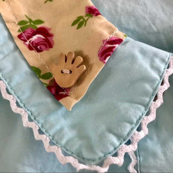 SUNBOREE Patchwork Blue Dress with Wooden Buttons - Picture 4 of 15